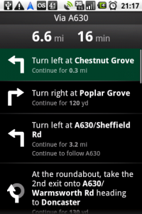 Nav13 - Directions List